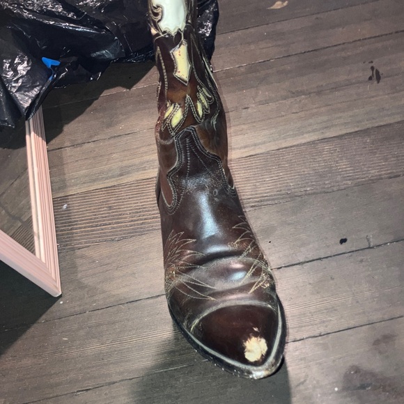 Brown Western Leather Boots - Picture 1 of 5